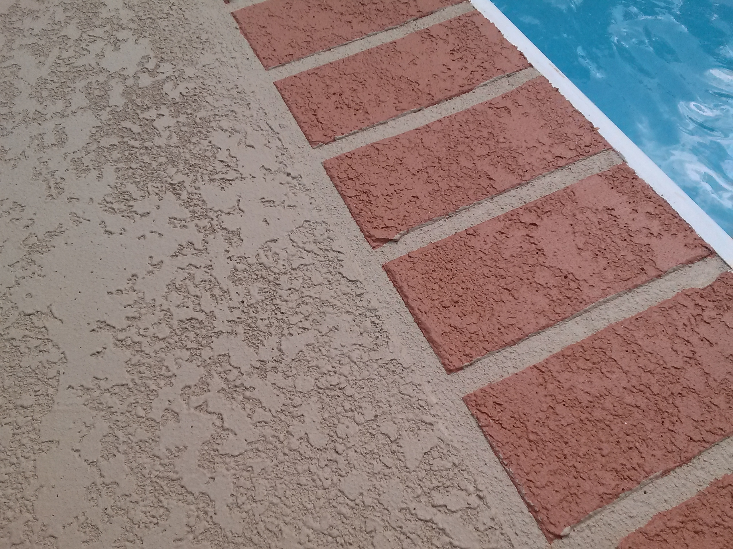 New Deck Coating with Brick Pattern