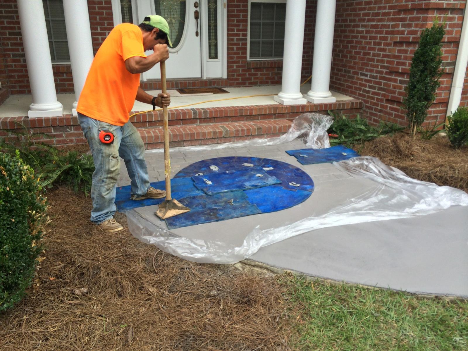 Stamped Concrete – overlay over existing concrete