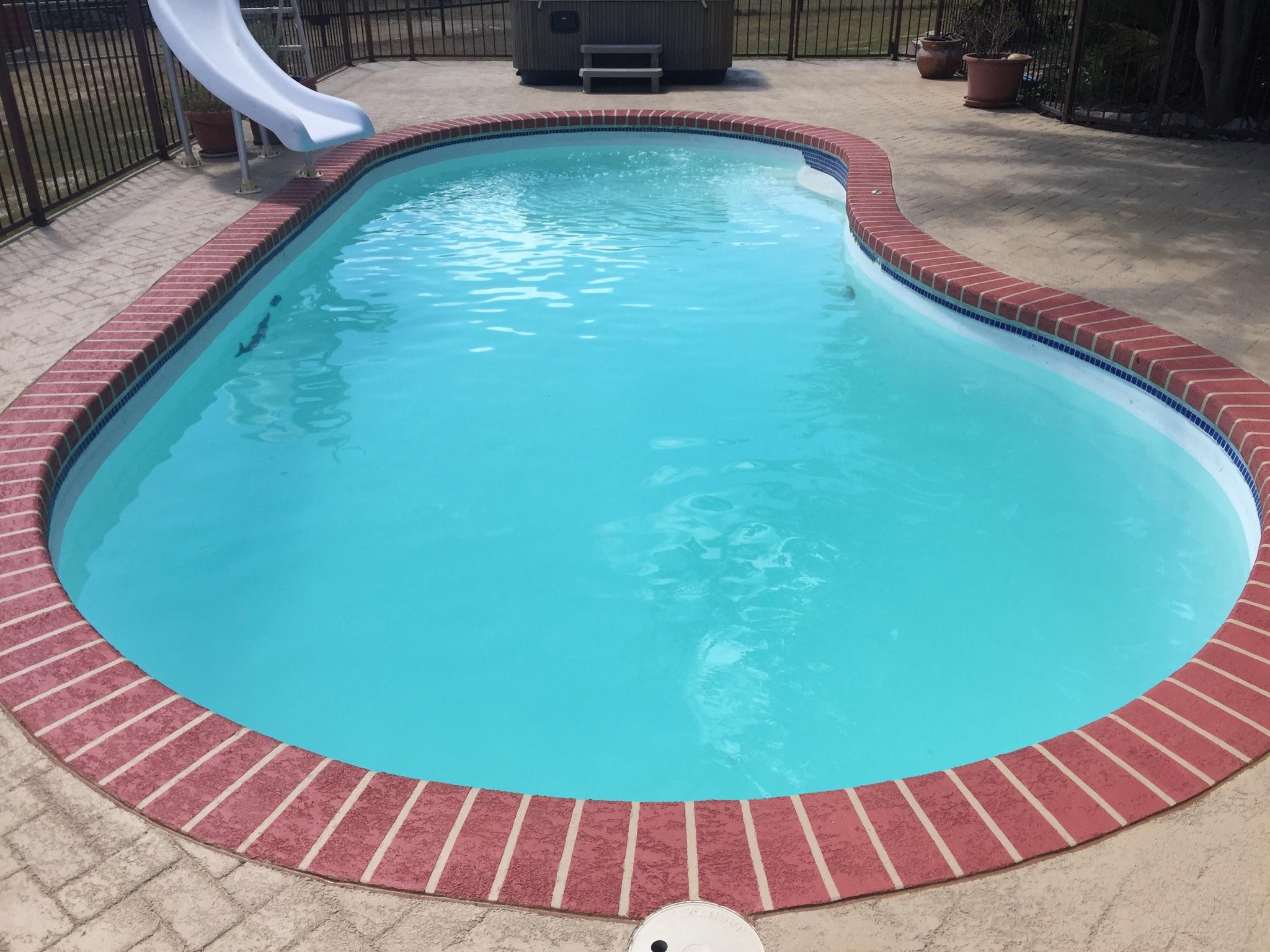 Textured Deck Over Stamped Concrete